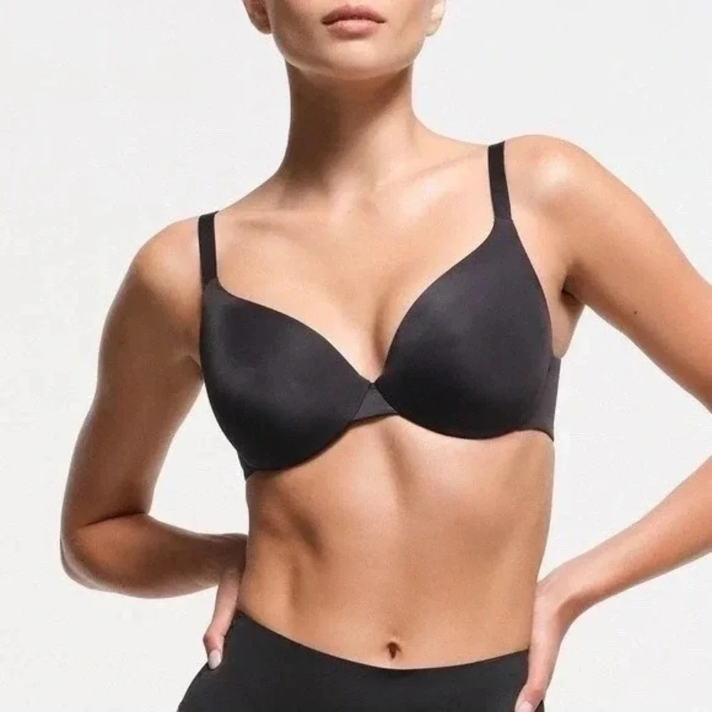 SKIMS Smoothing Intimates Full Coverage Lightly Lined Bra Onyx 32D DM‎ DEM 9549W - Picture 3 of 7